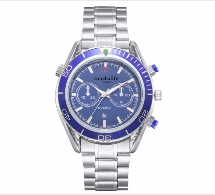 Stainless Steel Quartz Bezel Watch