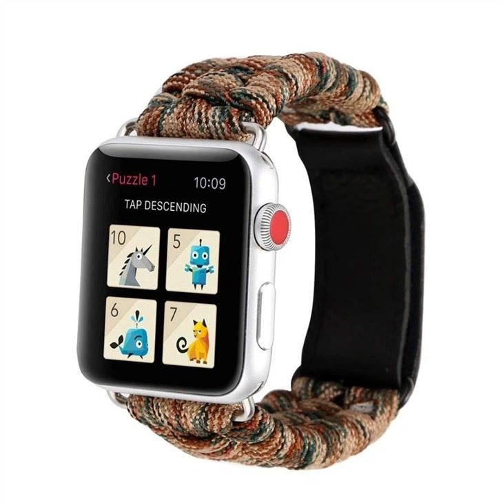 Suitable For Apple Iwatch6 5 4 Velcro Strap Seven Core Umbrella Rope IWatch Outdoor Emergency Strap