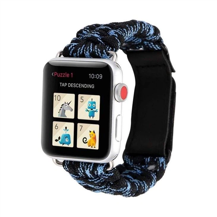 Suitable For Apple Iwatch6 5 4 Velcro Strap Seven Core Umbrella Rope IWatch Outdoor Emergency Strap